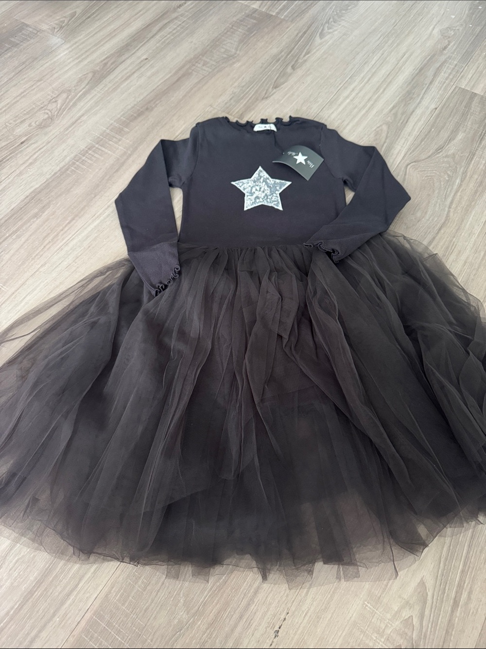 Petite Hailey Kids Black Star Tulle Costume Dress
